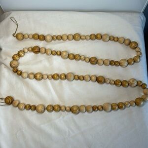 Wood Beads Christmas Garland